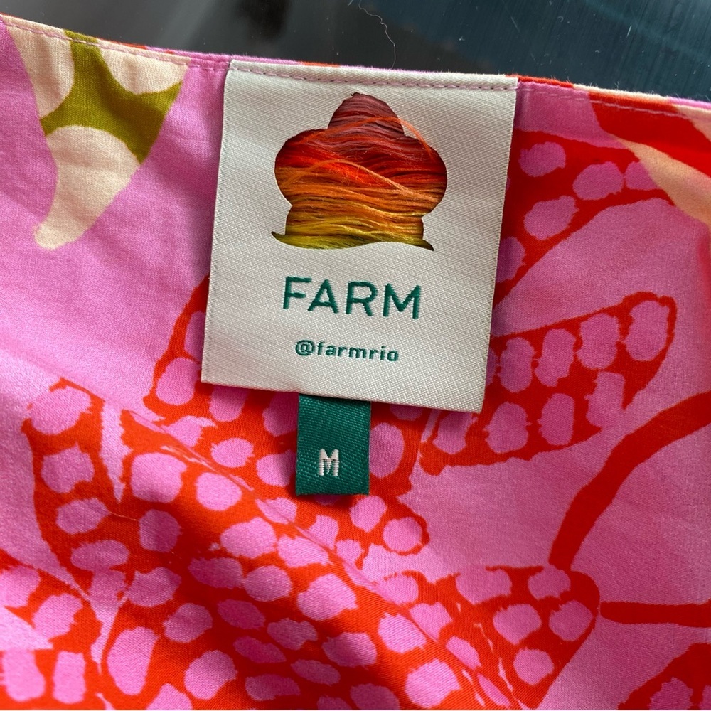 FARM RIO MIXED LOBSTERS RUFFLE MINI DRESS - Picture 13 of 16
